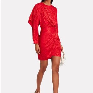 RONNY KOBO SHANAYA DRAPED MOIRÉ DRESS